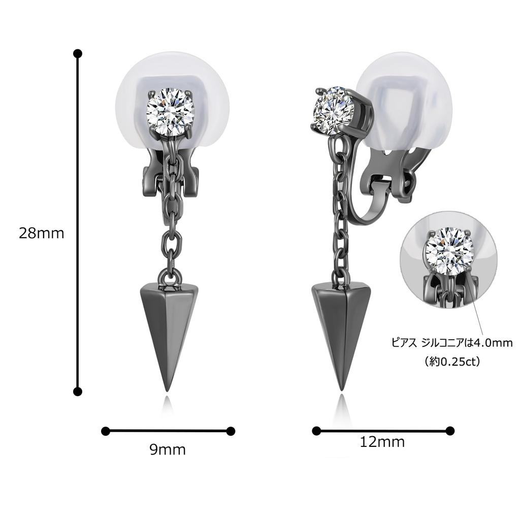 Earrings for Men and 925 Triangular for Everyday Birthday Gifts for Popular FH.bird Women, Black, Popular, Hypoallergenic, Silver, Earrings, Zirconia,