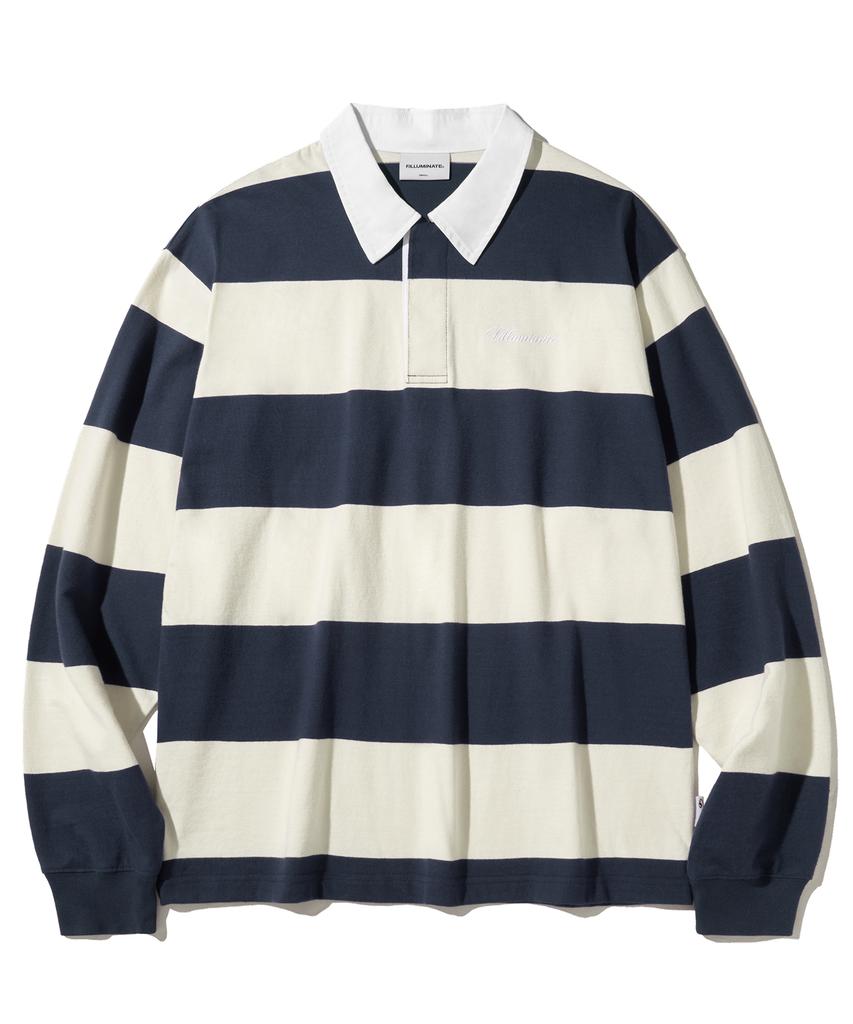 Illuminate Stripe Rugby Long Sleeve - Navy
