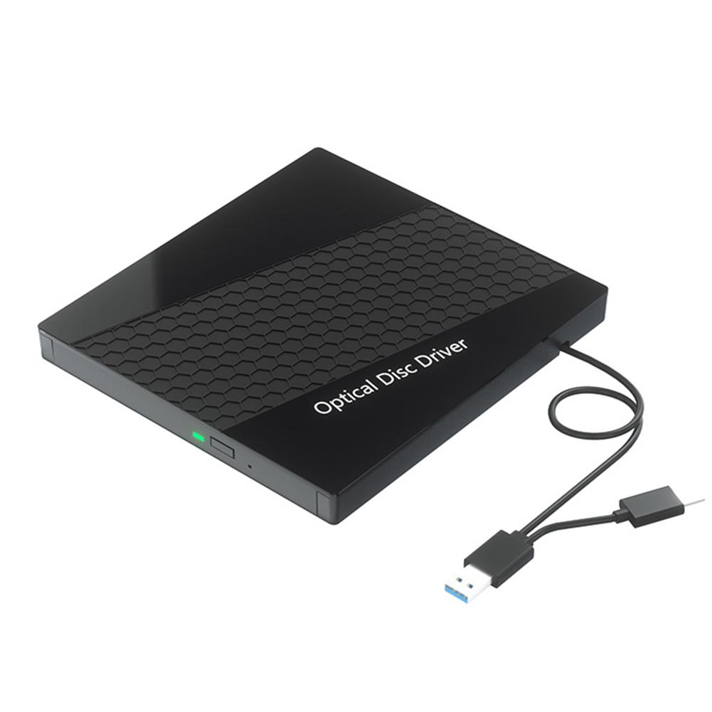 

7 in 1 USB3.0 Type C External CD DVD RW Optical Drive with Card Reader USB Hub 7-in-1 USB3.0 USB C DVD Burner Slim for Laptop PC