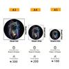 Non-Toxic Interstellar Wooden Puzzle Painted Black Cat Animal Wood Puzzles Round Shaped Jigsaw Puzzle Best Gift For Kid Funny Toy