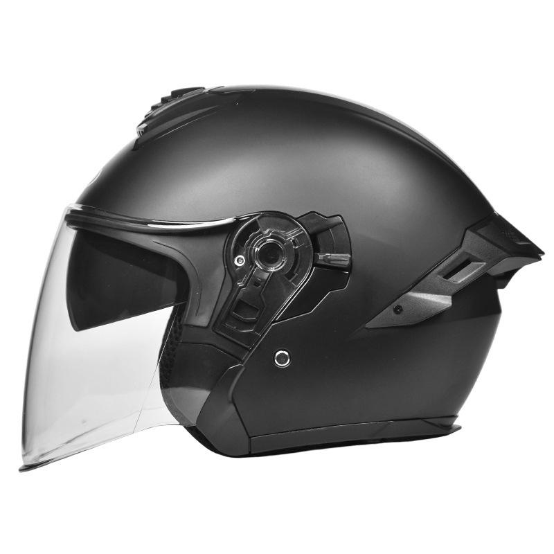 3C Certified Motorcycle Half Helmet with Tail Spoiler - All-Season Electric Bike Safety Helmet