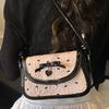 Pink Bow Underarm Bag 2025 Summer New Sweet Niche Foreign Style Design Single Shoulder Messenger Bag Women