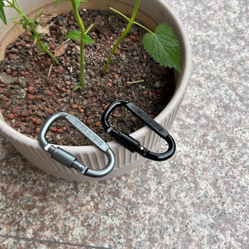8D Colorful Aluminum Alloy Carabiner with Bold Lock for Tents and Bags