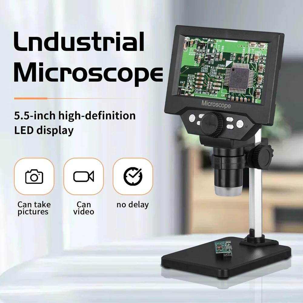 5.5-inch Industrial Maintenance Microscope Electron Magnifying Glass Jewelry Microscope Electron Digital Microscope