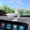 Cute Little Dog Plane Car Ornament 360 ° Rotating White Airplane Heal Creativity Inertial Oscillation Interior Accessories