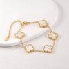 Four-leaf Clover Bracelet for Women Double-sided Genuine Mother-of-pearl Luxurious and High-end Fashion Accessory