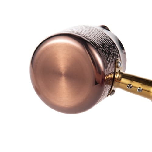 IMEEA Milk Pan, Saucepan, 18-10 Stainless Steel, Induction Compatible, 400ml, with Spout, Antique Gold