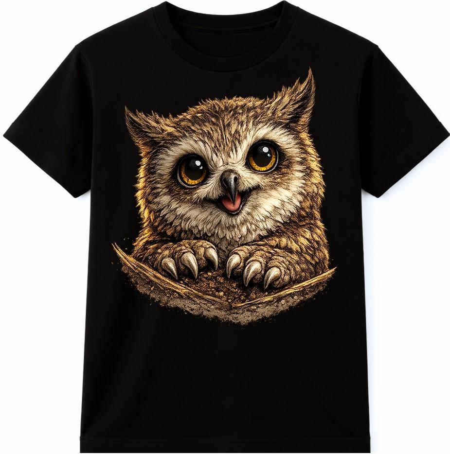 Owl T Shirt Cute Baby Owl Graphic Tee Adorable Bird Lover Casual Animal Top