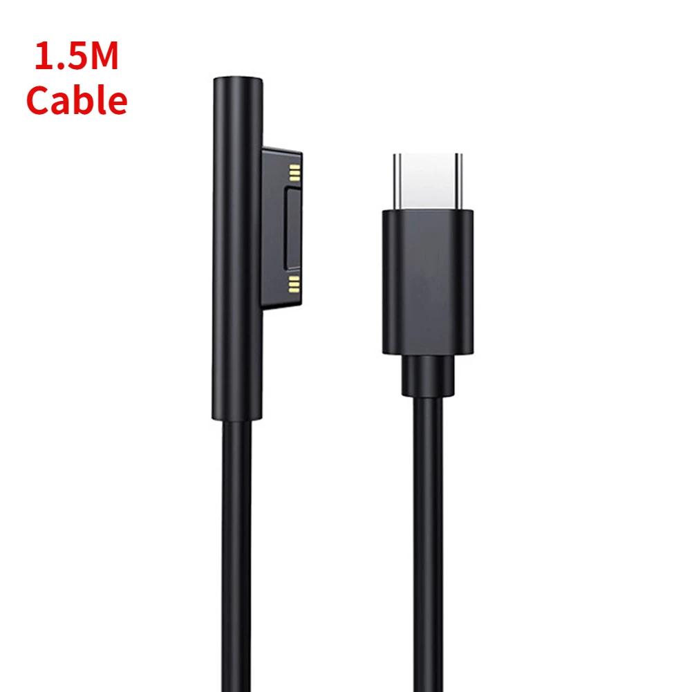 For Microsoft Surface Pro X/8/7/6/5/4/3/Go/Book to USB Type C PD Fast Charging Adapter Tablet Magnetic Converter Charger Adapter