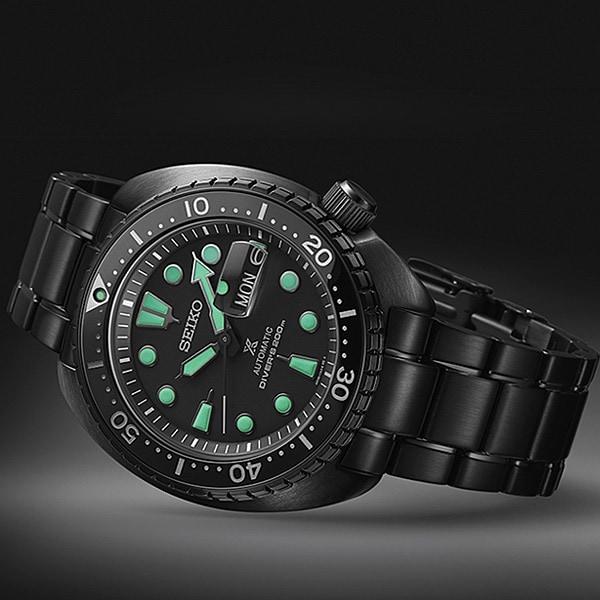 Seiko SBDY127 (PROSPEX DIVER SCUBA The Black Series Mechanical Men's Metal Band) Round Watch Black