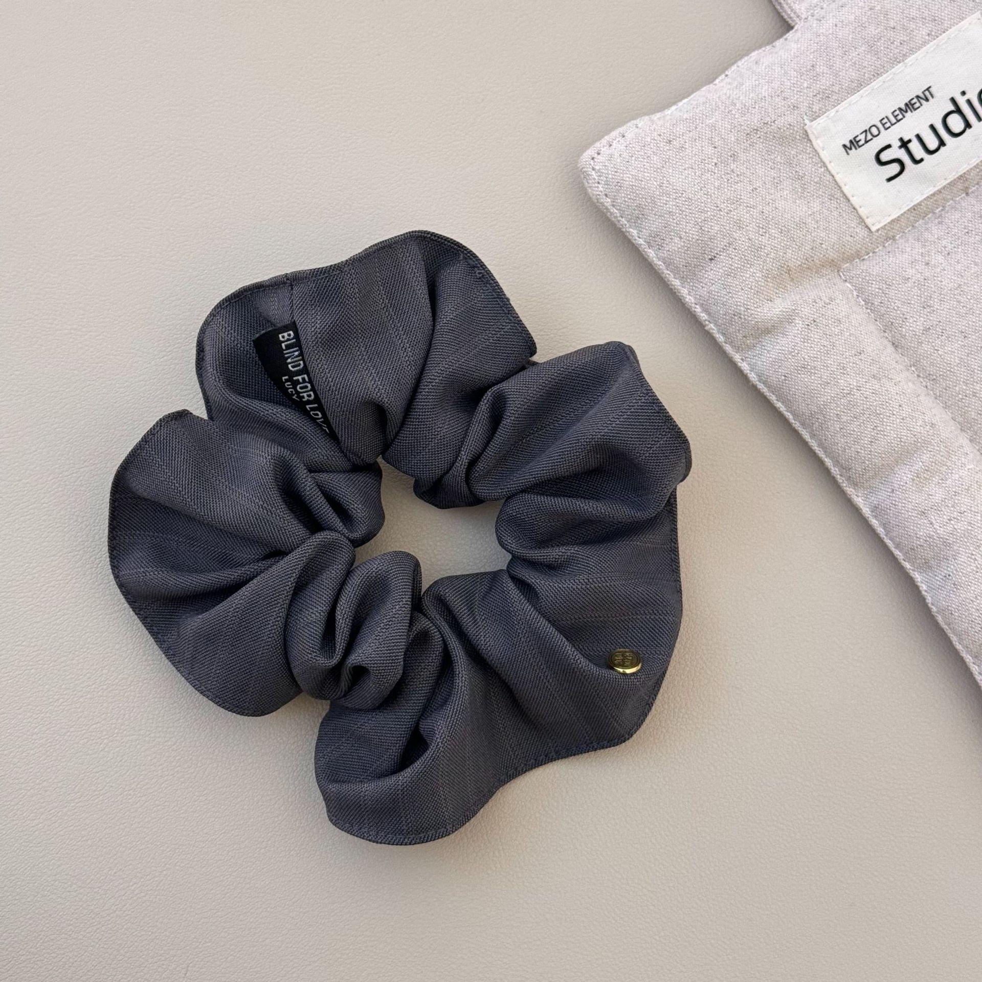 

Овальная золотая этикетка Круг толстой кишки, Элегантная резинка для волос, Резинка для низкого хвоста