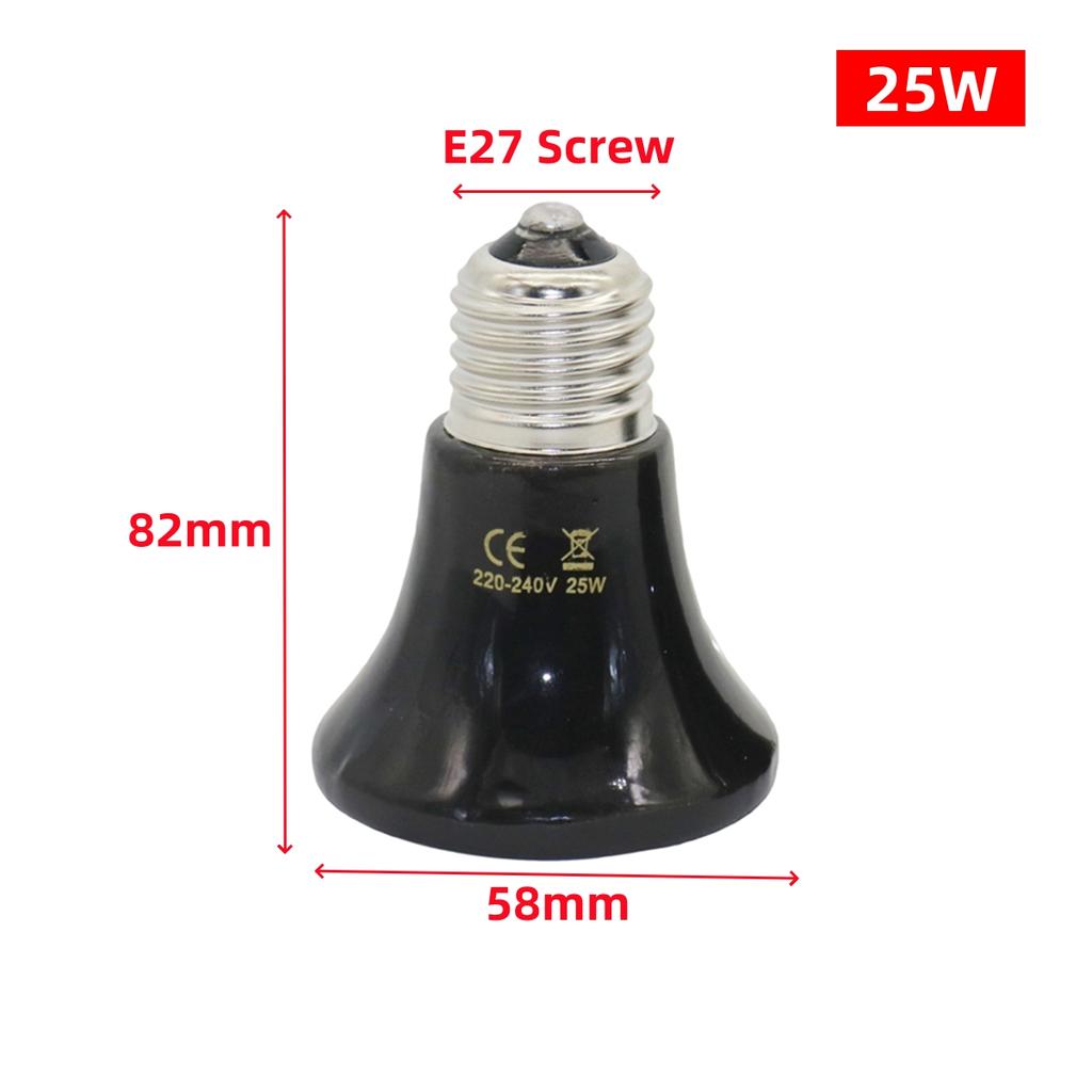 1Pc Mini Conical Reptile Ceramic Heating Lamp 220-240V Infrared Snake Lizard Turtle Shell Heat Emitter Light Bulb 25/50/75/100W