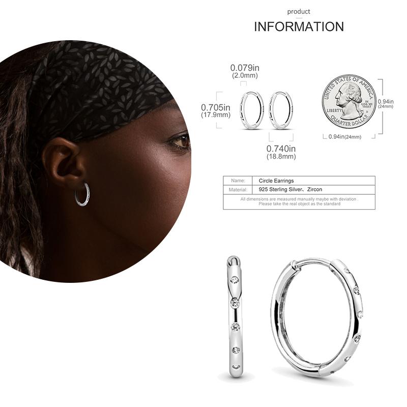 NEW Round Original CZ Hoop Earrings Heart U Shape Moon Star Unicorn Earring for Women Party Engagement Jewelry Gift
