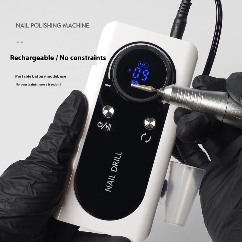 Professional 45000Rpm Electric Portable Nail Drill Machine Rechargeable Low Noise Nail Sander File For Manicure Salon Tool