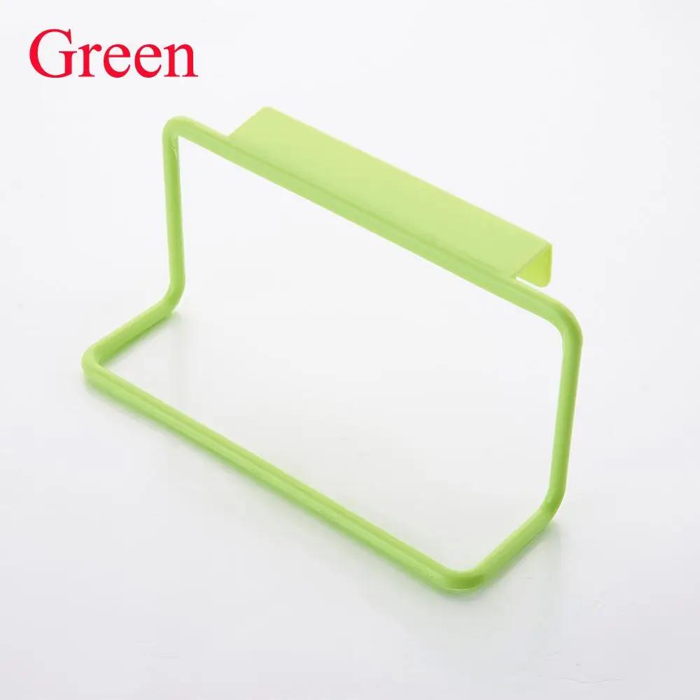 1Pc Over Door Tea Towel Holder Rack Rail Cupboard Hanger Bar Hook Bathroom Kitchen Top Home Organization Candy Colors