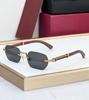 Kajia Wooden Frameless Polygonal Fashion Sunglasses Anti-UV CT0362S