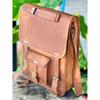 Genuine Goat Leather Vintage Laptop Messenger Bag Cross-body Handmade Men's
