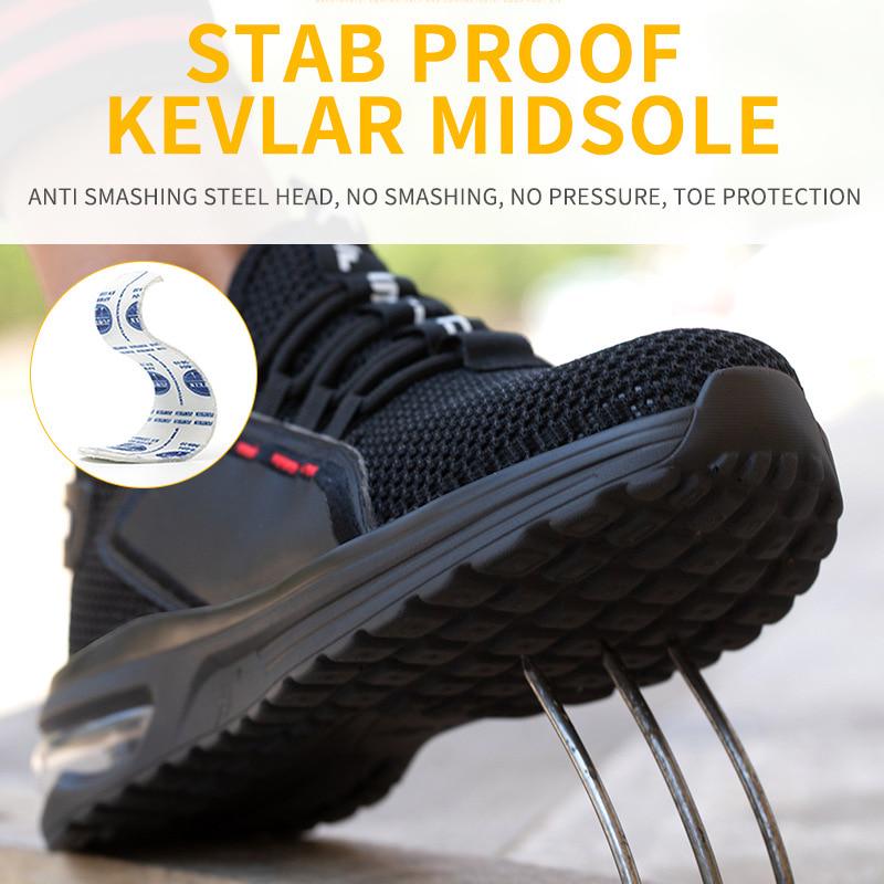 Con puntale in acciaio Nuovi uomini Scarpe antinfortunistiche da lavoro Scarpe Ryder indistruttibili Stivali da donna antiforatura leggeri e traspiranti
