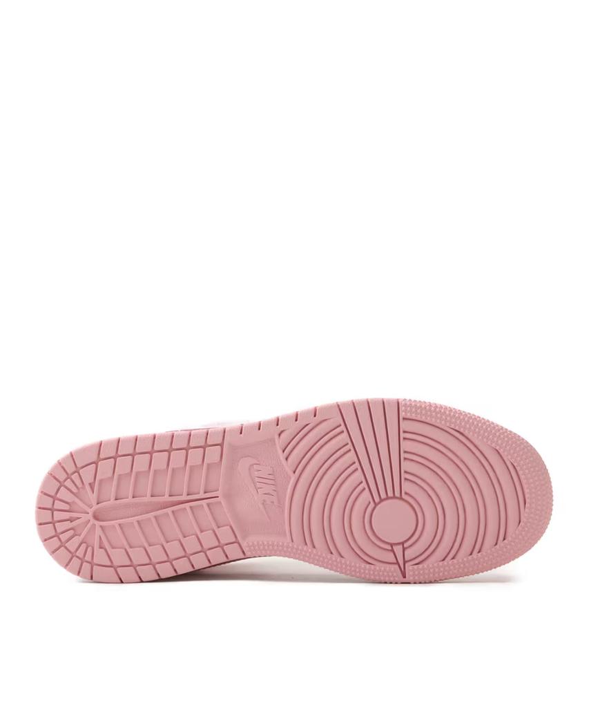 DQ8423-600 Nike GS Air Jordan 1 Mid Pearl Pink White Medium Soft Pink