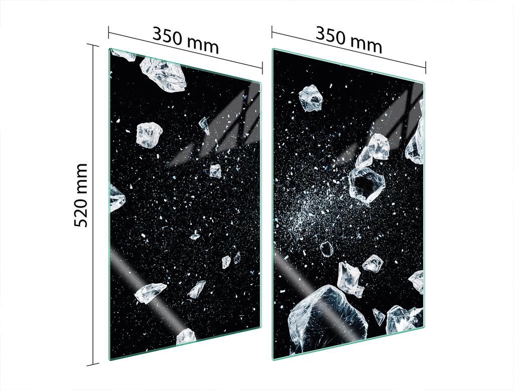 SZKLANA PŁYTA OCHRONNA DO KUCHNI 2x35x52 LÓD