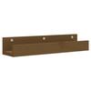823587 vidaXL Étagères murales 2 pcs Marron miel 50x12x9cm Bois de pin massif