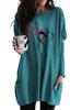 Women's Sweatshirt Women's Long Tunic with Pockets Loose Fit Fashion Printed Logn Sleeve Top