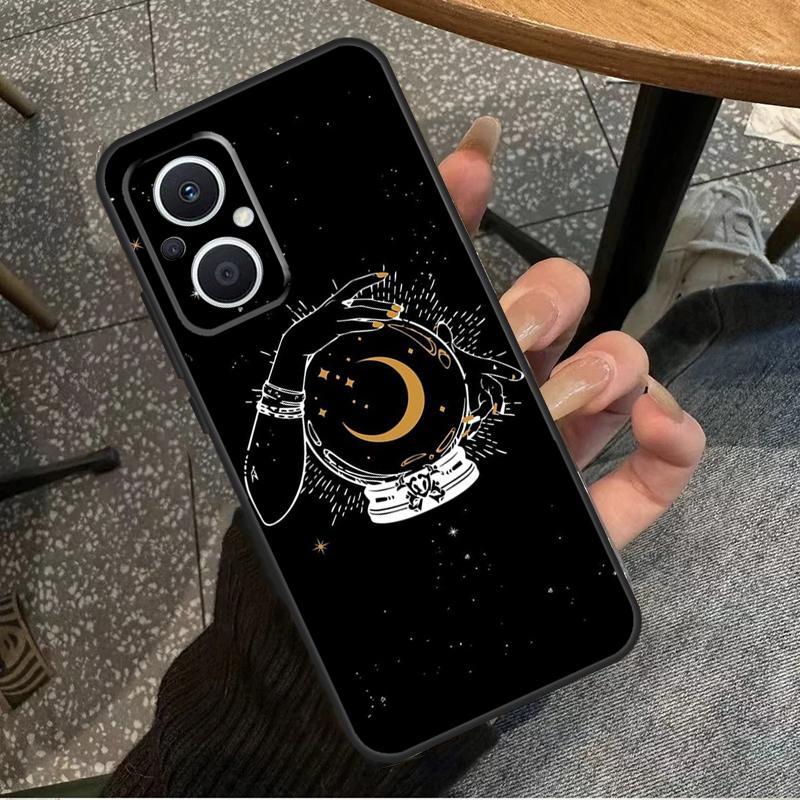Fortune Telling Moon Stars Hands Art For OPPO Reno 10 11 12 13 14 Pro 7 8 Lite 8T 11F 12F 13F 14F OPPO Find X8 X9 X5 X6 Pro Case