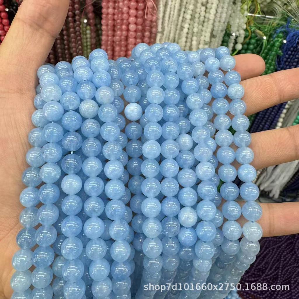 Optimierte aquamarinblaue Rundperlen: Beliebt für DIY-Schmuck und Accessoires