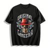 Western Style Skull Double Gun Print Casual Men's Short Sleeve T-Shirt Pure cotton T-shirt