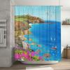 Ocean Landscape Shower Curtain Coastal Sea View Decor Bathroom Fabric Backdrop Artistic Wall Hanging Home Decor