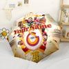 Galatasaray1 Customizable Name Umbrella Compact Travel Automatic Umbrella Retractable Design with 8-Rib Durability Lightweight All-Season Travel