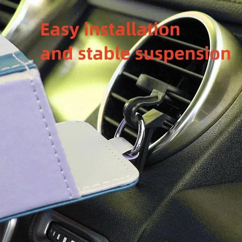 Car Air Outlet Leather Bag Organizer Keeps Vent Area Tidy for Essentials