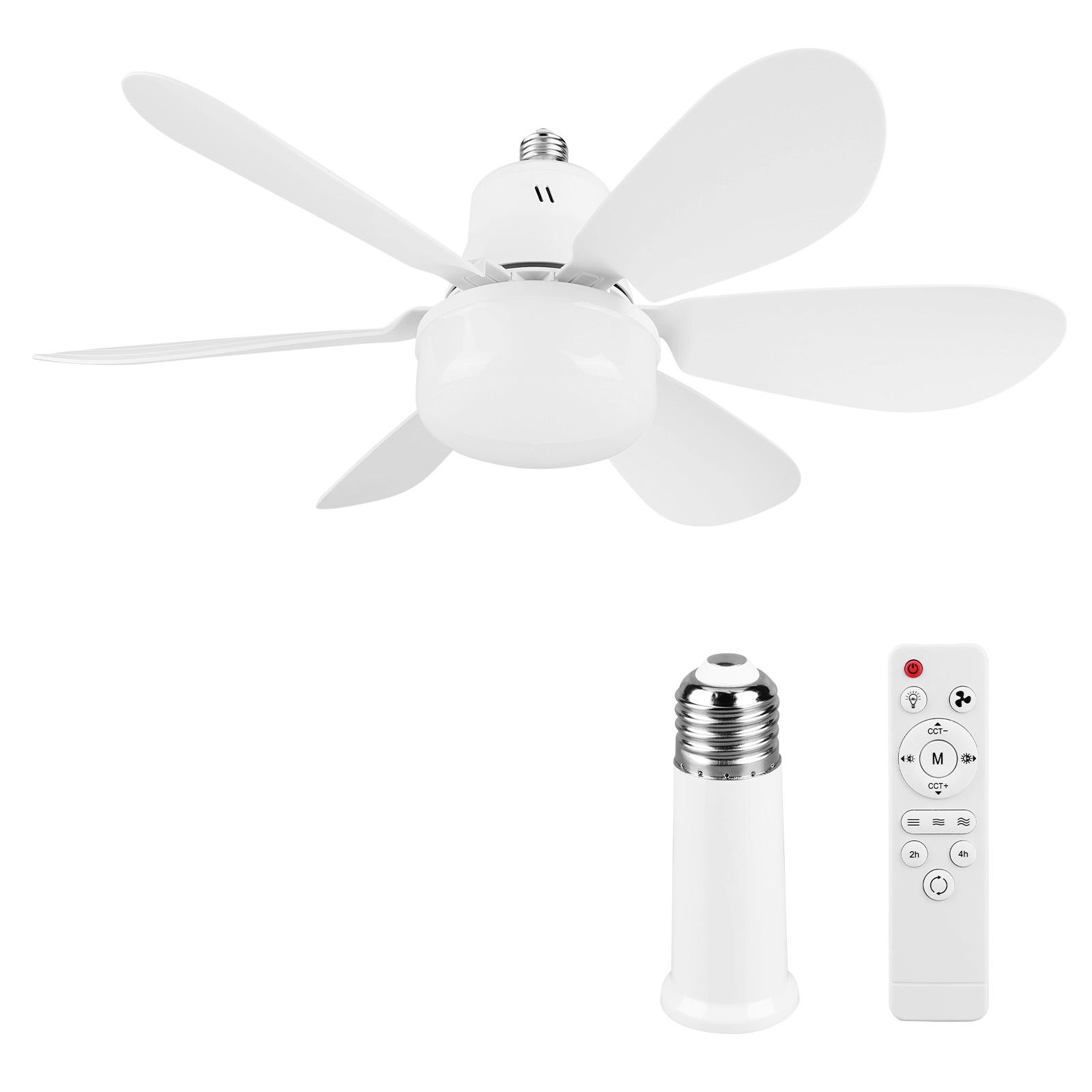 

Screw in Ceiling Fan in Light Socket with Remote Ceiling Fan with Light 3 Speeds Dimmable with Extender