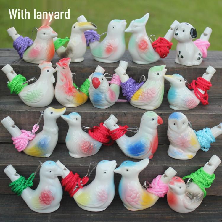 

Детская керамическая свистулька-птичка, окарина - популярное туристическое ремесло