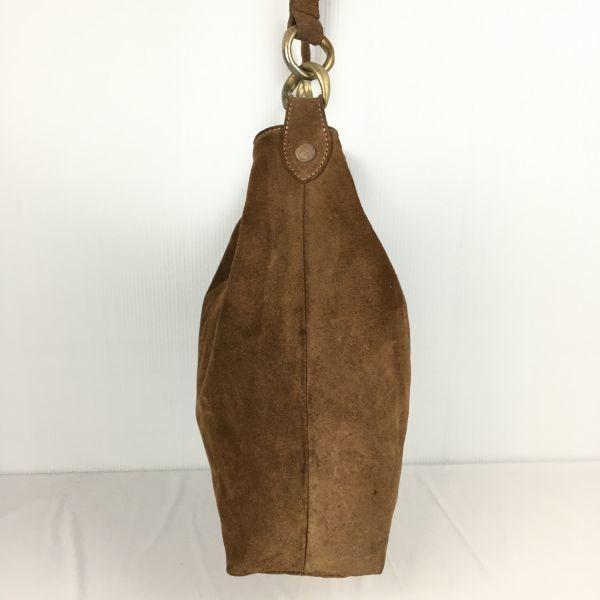 URSULA CONZEN Made in Italy Nubukleder Schultertasche Braun(GEBRAUCHT)