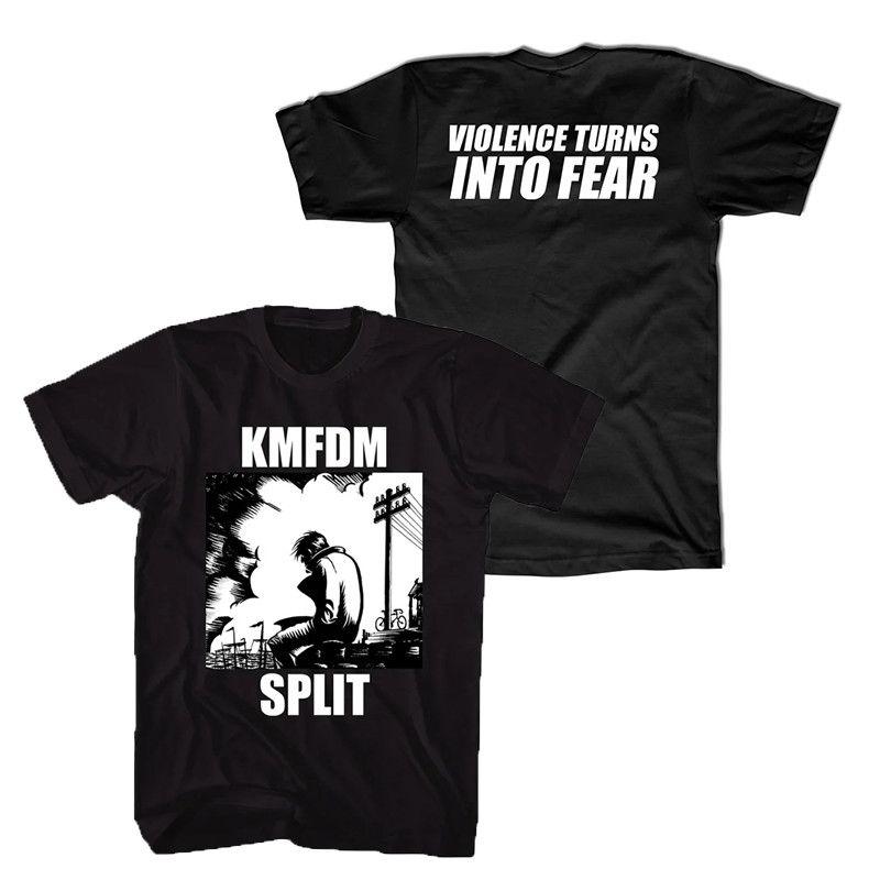 KMFDM Band Industrial Metal Rock Vintage High Street Loose American Casual Cotton Men's and Women's T-Shirts Short Sleeves
