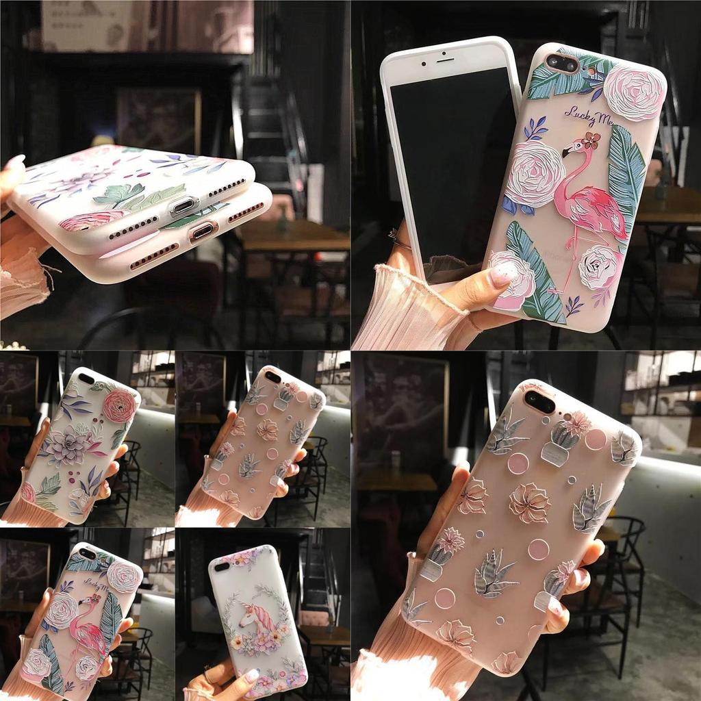 For 87 Iphone Plus X Flower Pattern 3d Cute Soft Case Silicone Tpu Back Cover