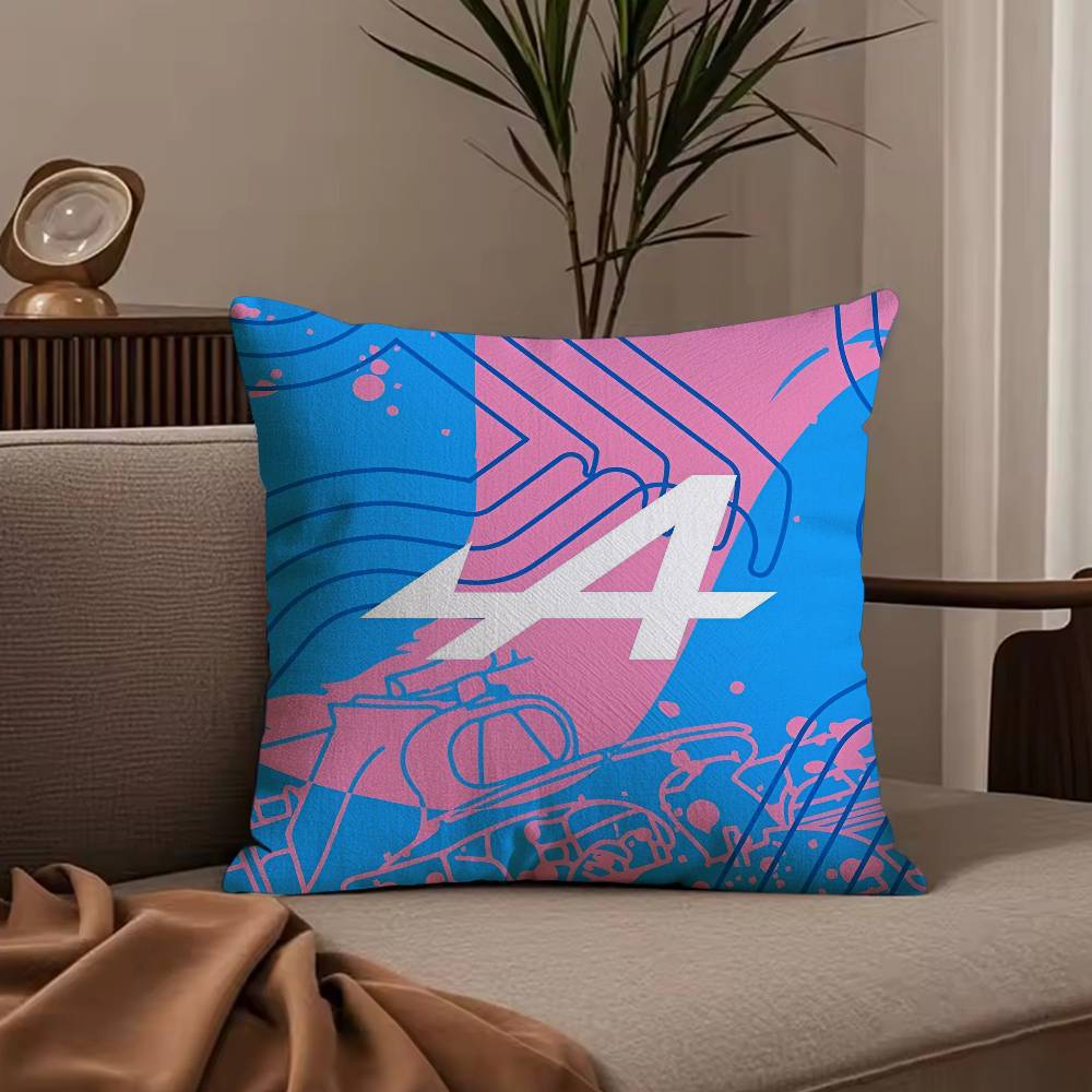 Cool Car A-Alpine Pillow Case Anti-dustmite Pillowcase Invisible zipper silky short plush Sofa cushion cover