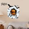 Scary Atmosphere Props for Bar Halloween Wall Sticker, Realistic Pumpkin/Zombie/Werewolf/Clown Print, Waterproof PVC Self-Adhesive Decals, Pvc