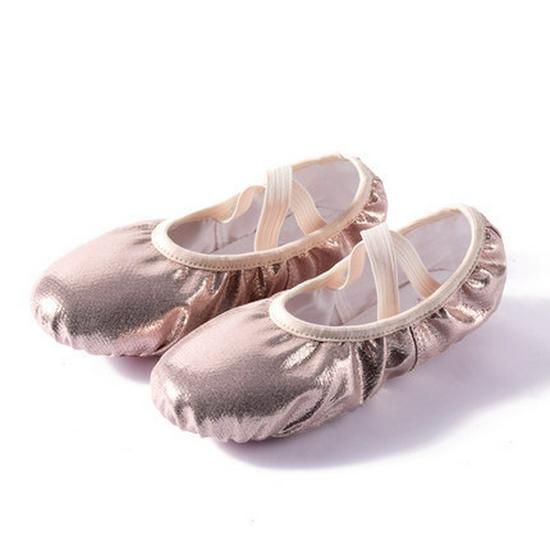 

Crystal Pink Cat Paw Soft Sole Ballet Shoes for Girls 36