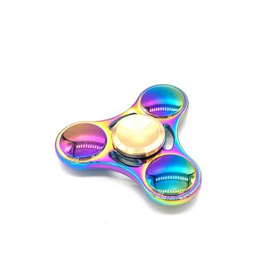 Metall-Zink-Legierung, buntes Fingerspitzen-Gyro, rotierendes Spielzeug, dreieckiger Handspinner, Stressreduzierung