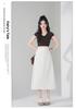 Plus Size Korean Style Slimming Black Skirt - Thin Material, Versatile, Solid Color, Spring/Summer