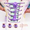 2 Pair round Elastic Shoelaces for Kids & Adults No-Tie Lock Shoelace Sneakers Quick-Lock Shoe Laces Accessory Pack