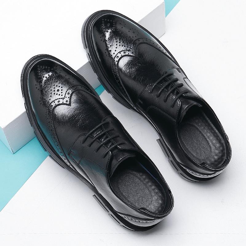 Herrenschuhe mit innerer Erhöhung 10 cm Retro Business Casual Schuhe mit Erhöhung 8 cm Britisch Hochzeit Bräutigam Herrenschuhe Trend
