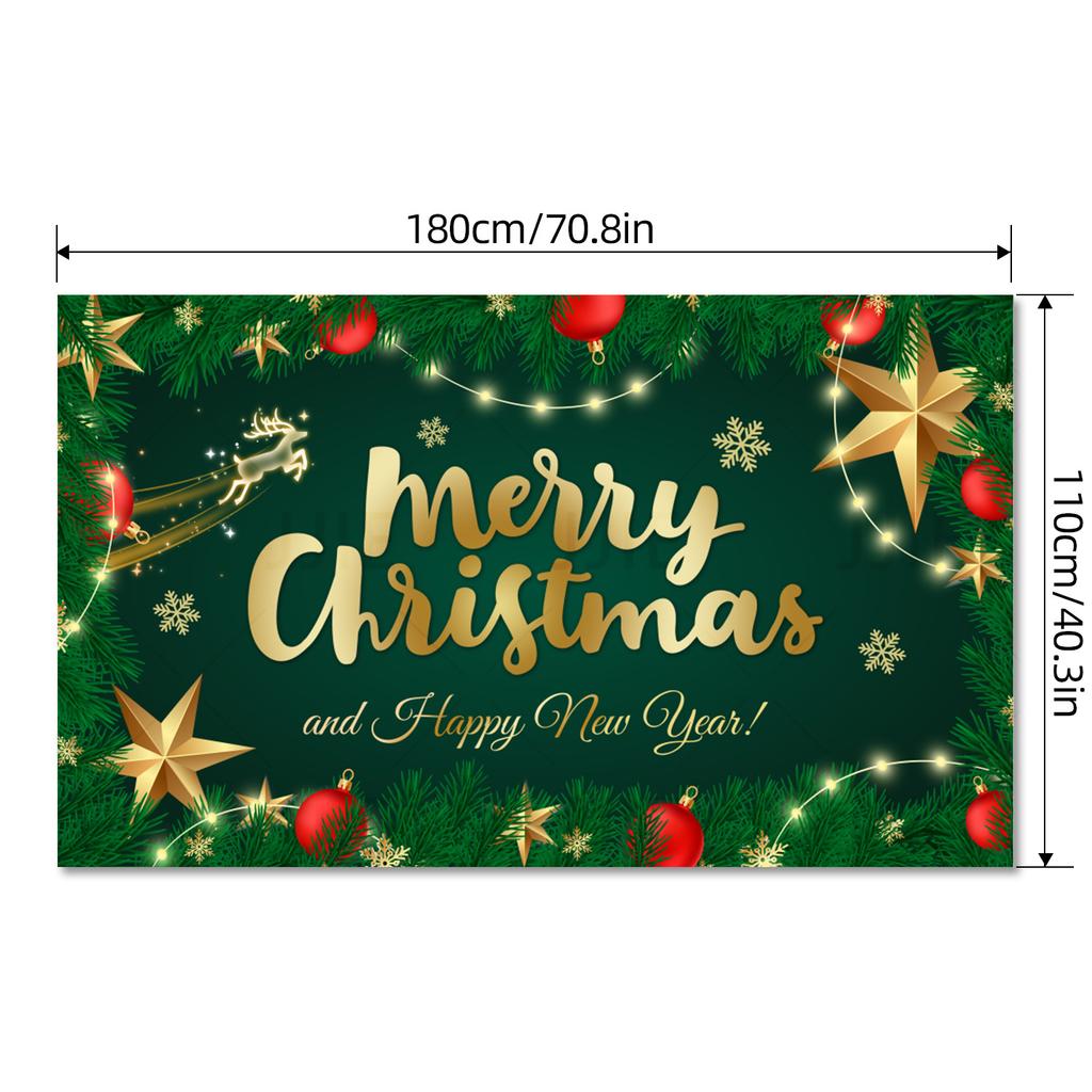 Christmas Background Cloth, Explosive Decorative Banner Hanging Cloth, Camera Couplet Direct Sales