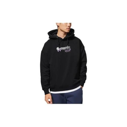 Li Ning LiNing Letter Print Slim Fit Hoodie Unisex Black