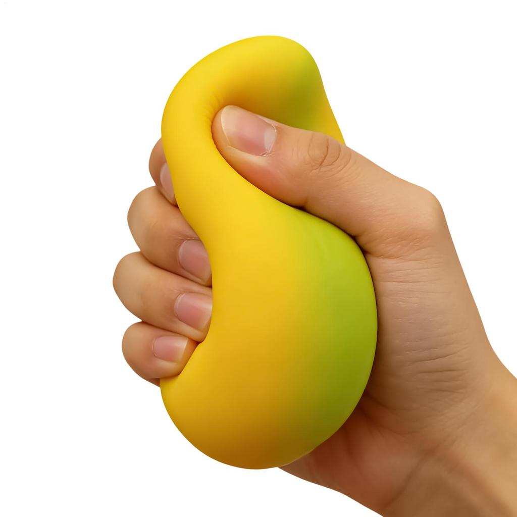 Mango Squeezable Ball Mango Fidget Stress Ball Quick Rebound Squeeze Fruit Toy Realistic Stretching Mango Decompressions Ball
