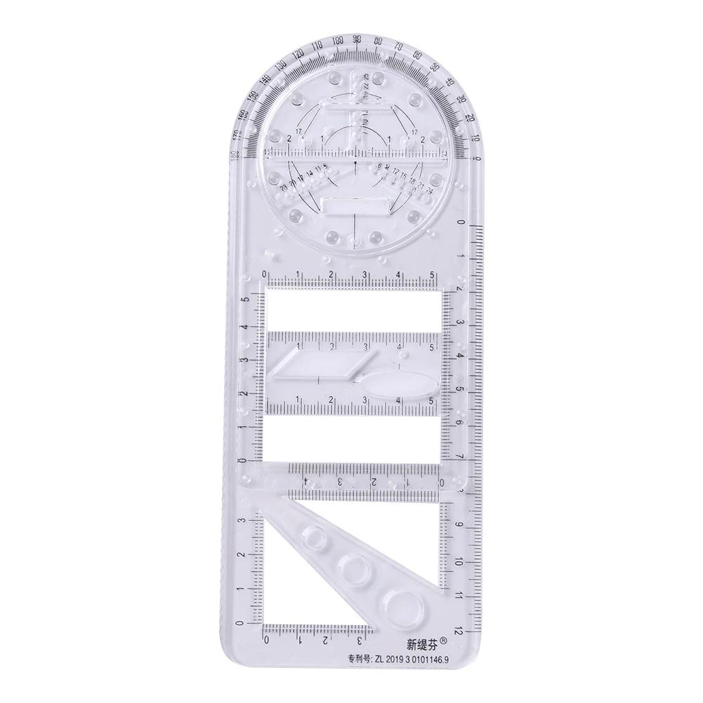 Rotatable Fast Drawing Template Ruler Art Design Construction Architect Stereo Geometry Ellipse Drafting Measuring Scale Ruler