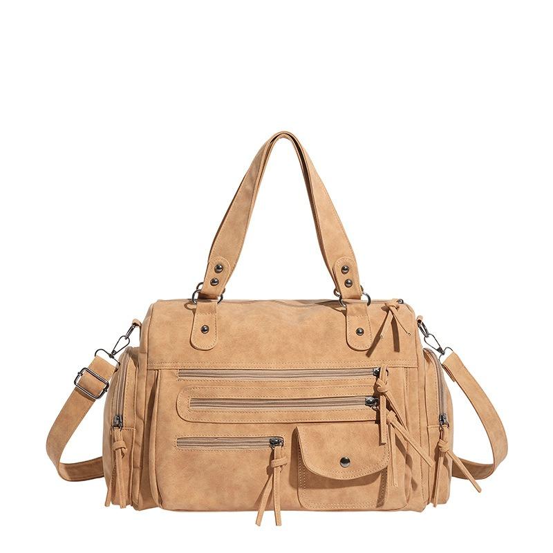 Multi-pocket Motorcycle Bag, High-end Texture, Fashionable Commuting Single-shoulder Crossbody Handbag