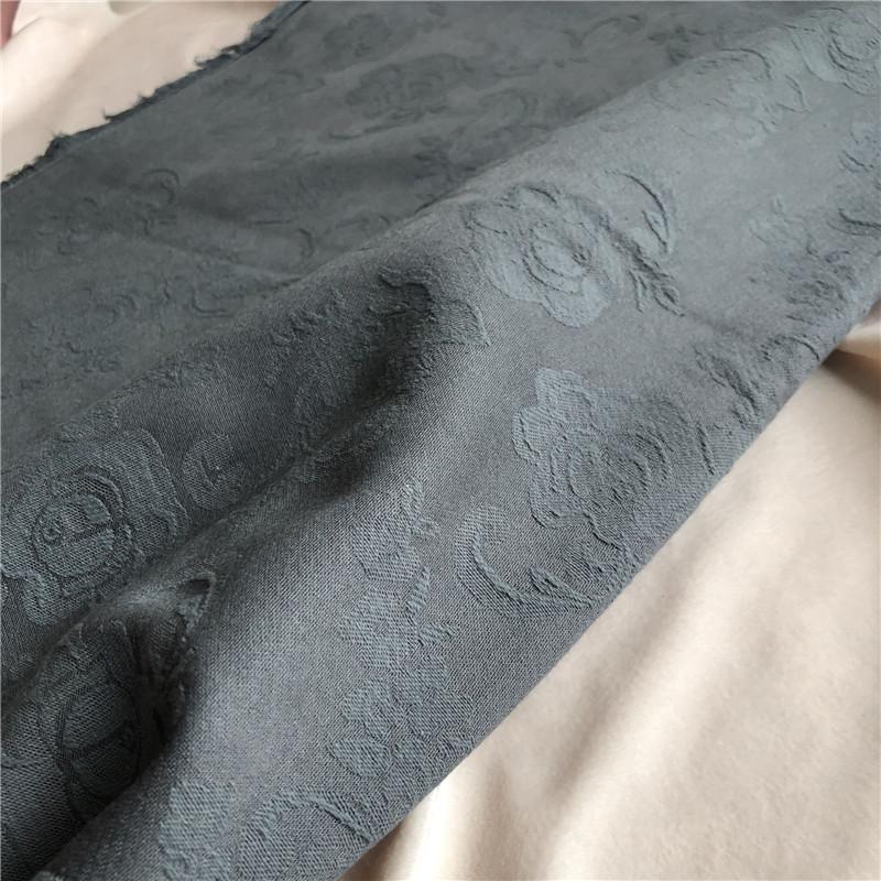 Autumn/Winter Thickened Double-Sided Cotton Linen Jacquard Hanfu Robe Dress Fabric